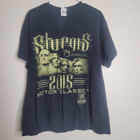 2015 75th Sturgis Mt Rushmore TShirt Short Sleeve Mens SIZE XL - Picture 2 of 4